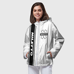 Ветровка с капюшоном женская NILETTO, цвет: 3D-белый — фото 2