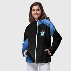 Ветровка с капюшоном женская BMW, цвет: 3D-белый — фото 2