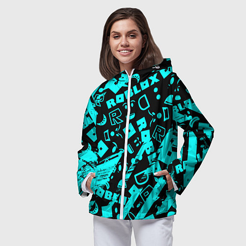 Женская ветровка Roblox / 3D-Белый – фото 3