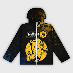 Ветровка с капюшоном женская FALLOUT76, цвет: 3D-белый