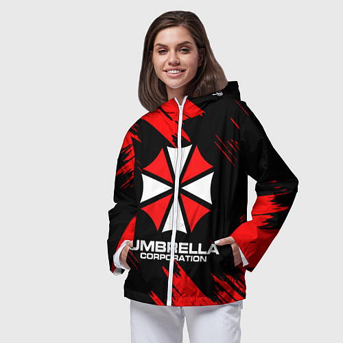 Женская ветровка Umbrella Corporation / 3D-Белый – фото 3