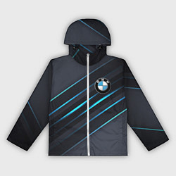 Ветровка с капюшоном женская BMW, цвет: 3D-белый