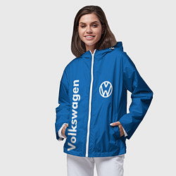 Ветровка с капюшоном женская Volkswagen, цвет: 3D-белый — фото 2