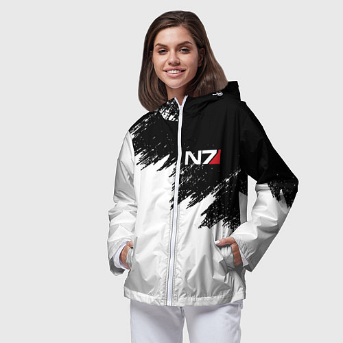 Женская ветровка MASS EFFECT N7 / 3D-Белый – фото 3