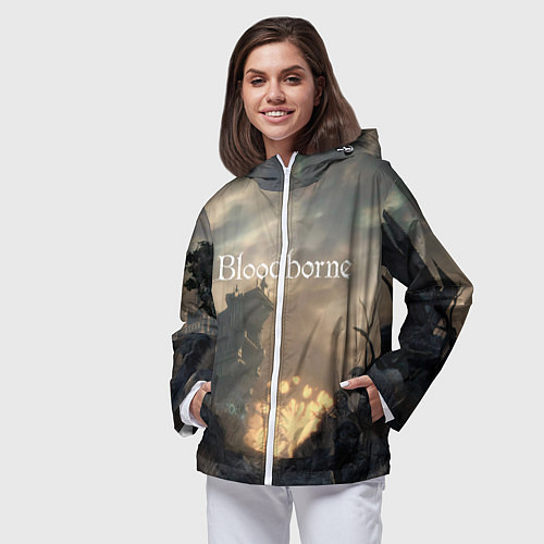 Женская ветровка Bloodborne / 3D-Белый – фото 3
