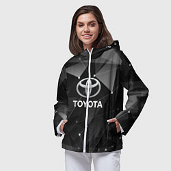 Ветровка с капюшоном женская TOYOTA, цвет: 3D-белый — фото 2