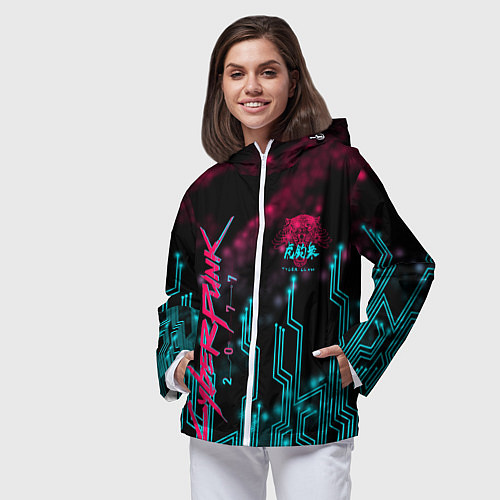 Женская ветровка CYBERPUNK / 3D-Белый – фото 3