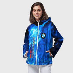 Ветровка с капюшоном женская BMW, цвет: 3D-белый — фото 2