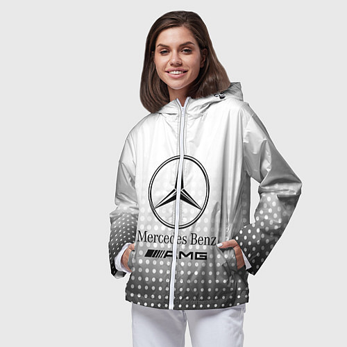 Женская ветровка Mercedes-Benz / 3D-Белый – фото 3