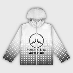 Ветровка с капюшоном женская Mercedes-Benz, цвет: 3D-белый