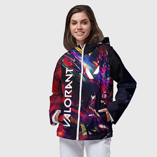 Женская ветровка VALORANT / 3D-Белый – фото 3