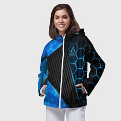 Ветровка с капюшоном женская Assassins Creed, цвет: 3D-белый — фото 2