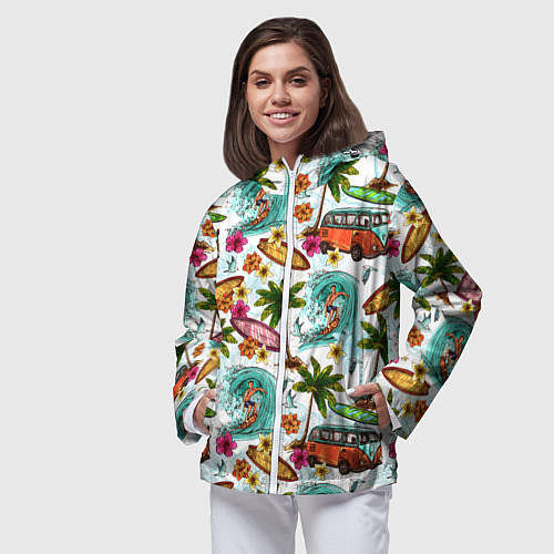 Женская ветровка Летнее Настроение / 3D-Белый – фото 3