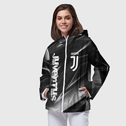 Ветровка с капюшоном женская JUVENTUS, цвет: 3D-белый — фото 2