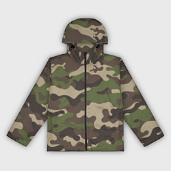 Ветровка с капюшоном женская МИЛИТАРИ, цвет: 3D-черный