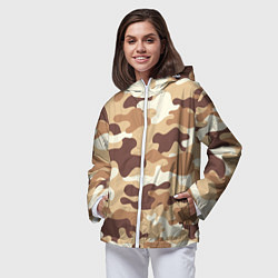 Ветровка с капюшоном женская МИЛИТАРИ, цвет: 3D-белый — фото 2