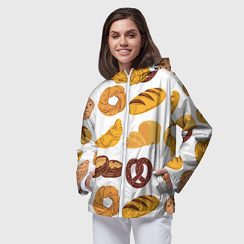 Женская ветровка Булки / 3D-Белый – фото 3