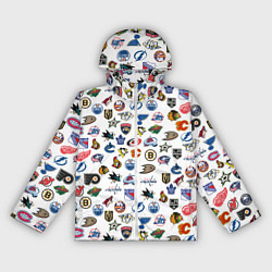 Ветровка с капюшоном женская NHL PATTERN Z, цвет: 3D-белый