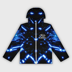 Ветровка с капюшоном женская SUBARU, цвет: 3D-белый