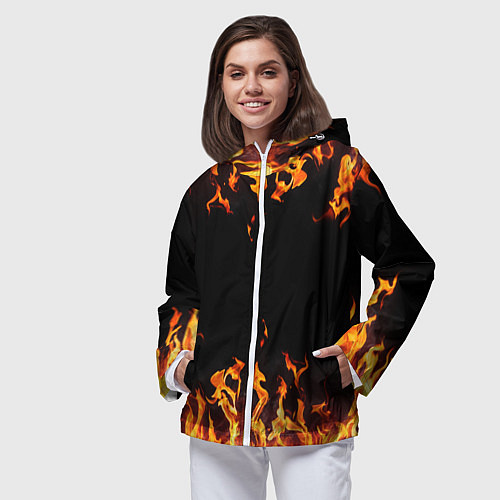 Женская ветровка FIRE ОГОНЬ / 3D-Белый – фото 3