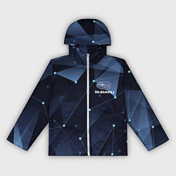 Ветровка с капюшоном женская SUBARU, цвет: 3D-белый