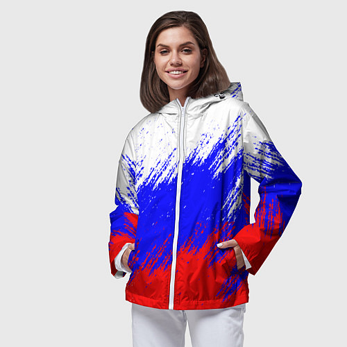 Женская ветровка Россия / 3D-Белый – фото 3