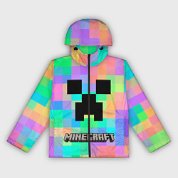 Ветровка с капюшоном женская Minecraft, цвет: 3D-черный