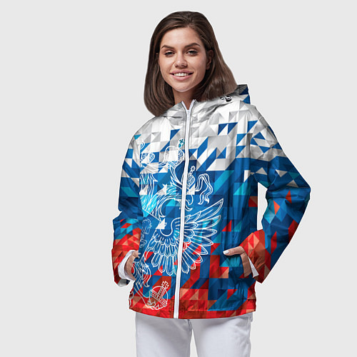 Женская ветровка Россия / 3D-Белый – фото 3