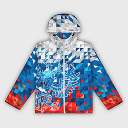 Ветровка с капюшоном женская Россия, цвет: 3D-белый