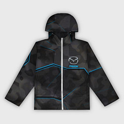 Ветровка с капюшоном женская MAZDA, цвет: 3D-белый