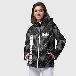 Ветровка с капюшоном женская HUMMER, цвет: 3D-белый — фото 2