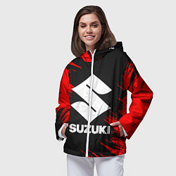 Ветровка с капюшоном женская SUZUKI, цвет: 3D-белый — фото 2