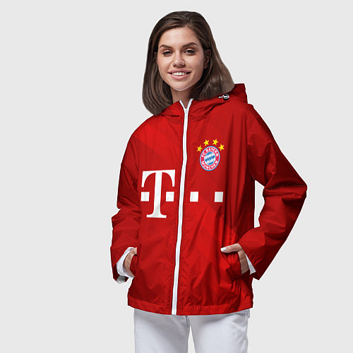 Женская ветровка FC Bayern Munchen / 3D-Белый – фото 3