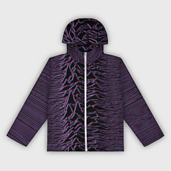 Ветровка с капюшоном женская Joy Division Glitch, цвет: 3D-белый