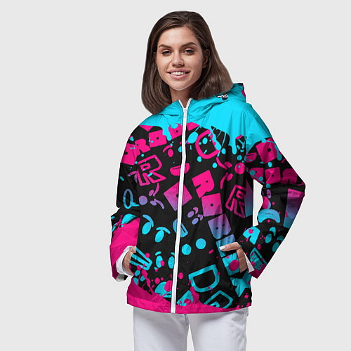 Женская ветровка Roblox / 3D-Белый – фото 3