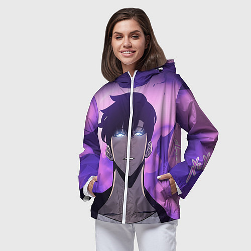 Женская ветровка Поднятие уровня в одиночку / 3D-Белый – фото 3