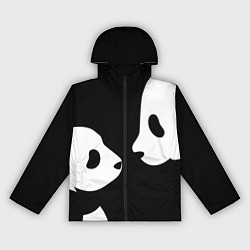 Ветровка с капюшоном женская Panda, цвет: 3D-черный