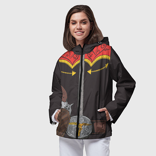 Женская ветровка Ковбой / 3D-Черный – фото 3