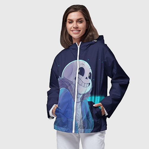 Женская ветровка UNDERTALE / 3D-Белый – фото 3