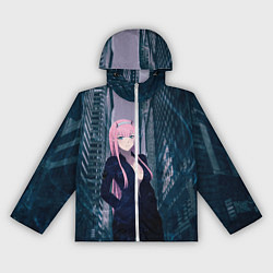 Ветровка с капюшоном женская Zero Two, цвет: 3D-белый