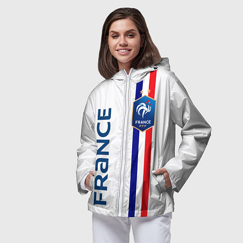 Женская ветровка СБОРНАЯ ФРАНЦИЯ / 3D-Белый – фото 3