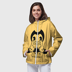 Ветровка с капюшоном женская Bendy And The Ink Machine, цвет: 3D-белый — фото 2