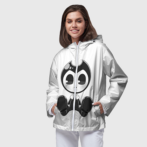 Женская ветровка Bendy And The Ink Machine / 3D-Белый – фото 3
