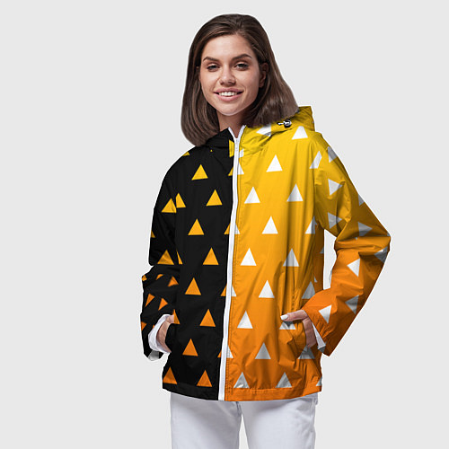 Женская ветровка ZENITSU ЗЕНИТСУ КИМОНО / 3D-Белый – фото 3