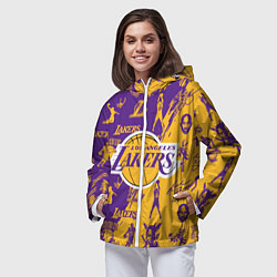 Ветровка с капюшоном женская КОБИ БРАЙАНТ, цвет: 3D-белый — фото 2