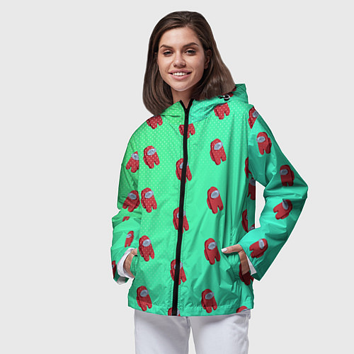 Женская ветровка Among us / 3D-Черный – фото 3