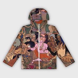 Ветровка с капюшоном женская BRING ME THE HORIZON ART, цвет: 3D-белый