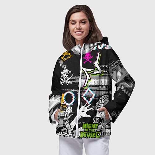 Женская ветровка Watch Dogs / 3D-Белый – фото 3