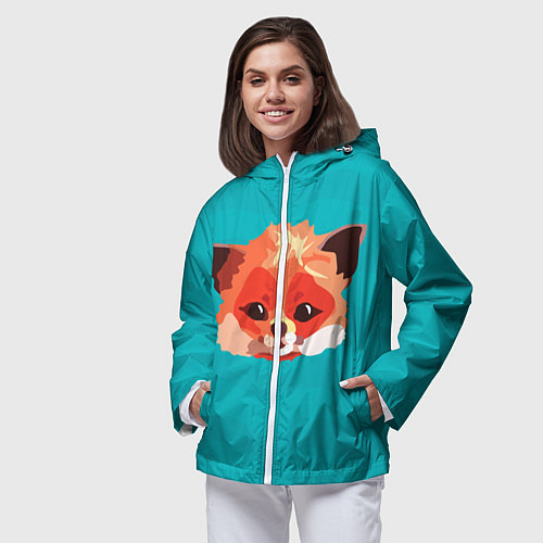 Женская ветровка Лисичка / 3D-Белый – фото 3