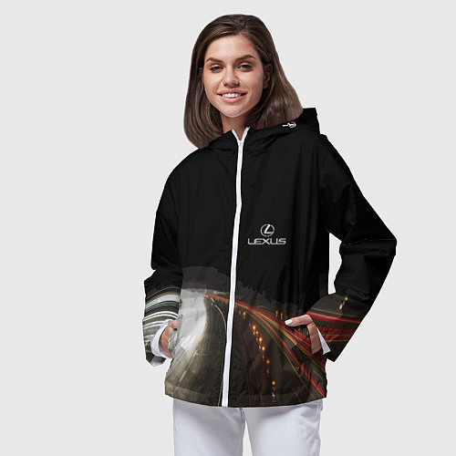 Женская ветровка Night route / 3D-Белый – фото 3